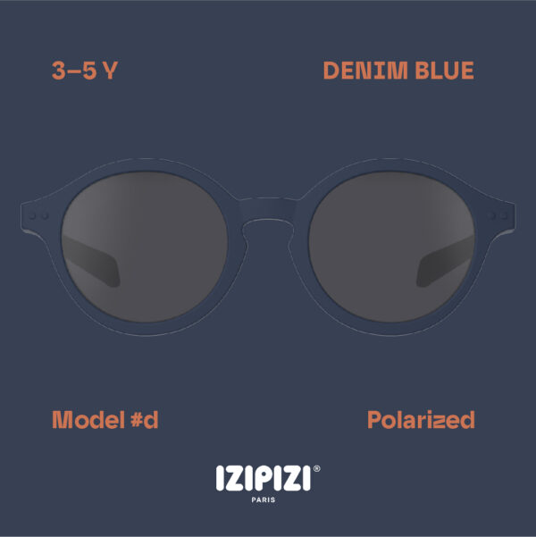 IZIPIZI - okulary przeciwsłoneczne dla dzieci Kids Plus 3-5 Y, #d denim blue