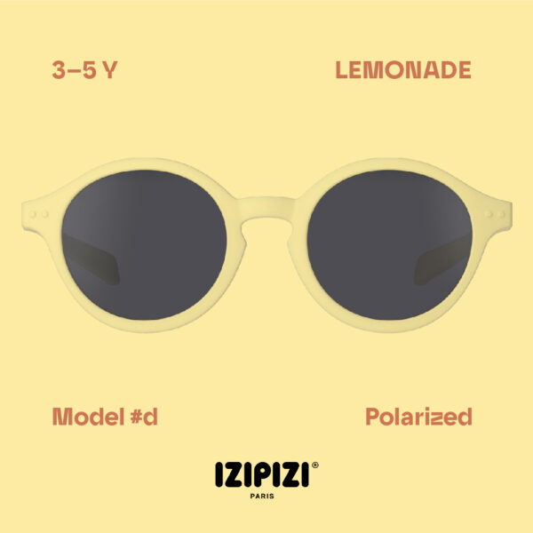 IZIPIZI - okulary przeciwsłoneczne dla dzieci Kids Plus 3-5 Y, #d lemonade