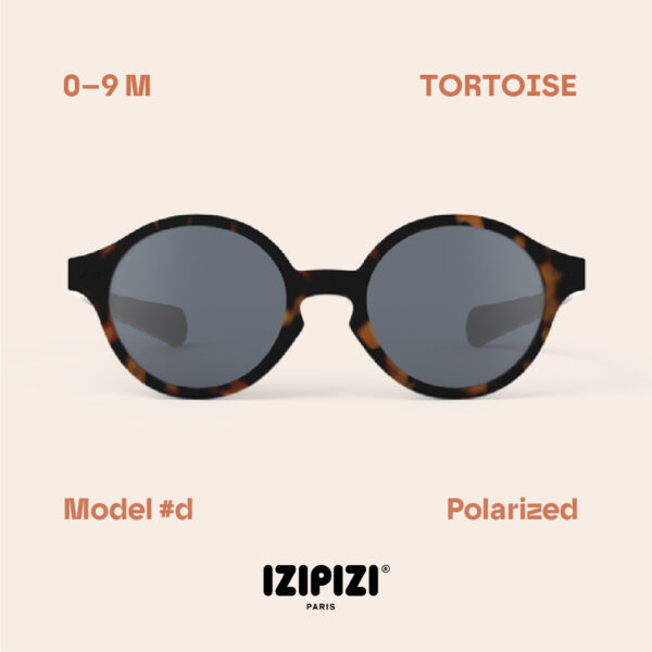 IZIPIZI - okulary przeciwsłoneczne dla dzieci Baby 0-9 m, #d tortoise